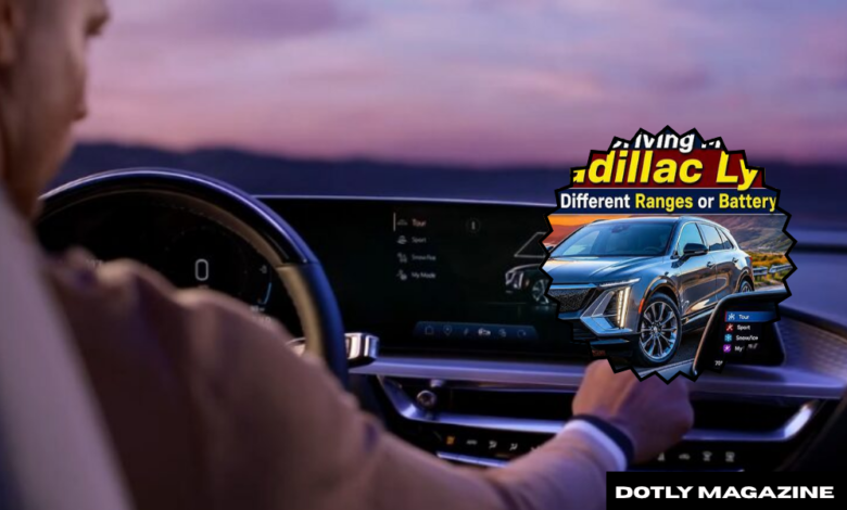 do the driving modes in cadillac lyriq offer different ranges or battery usages?